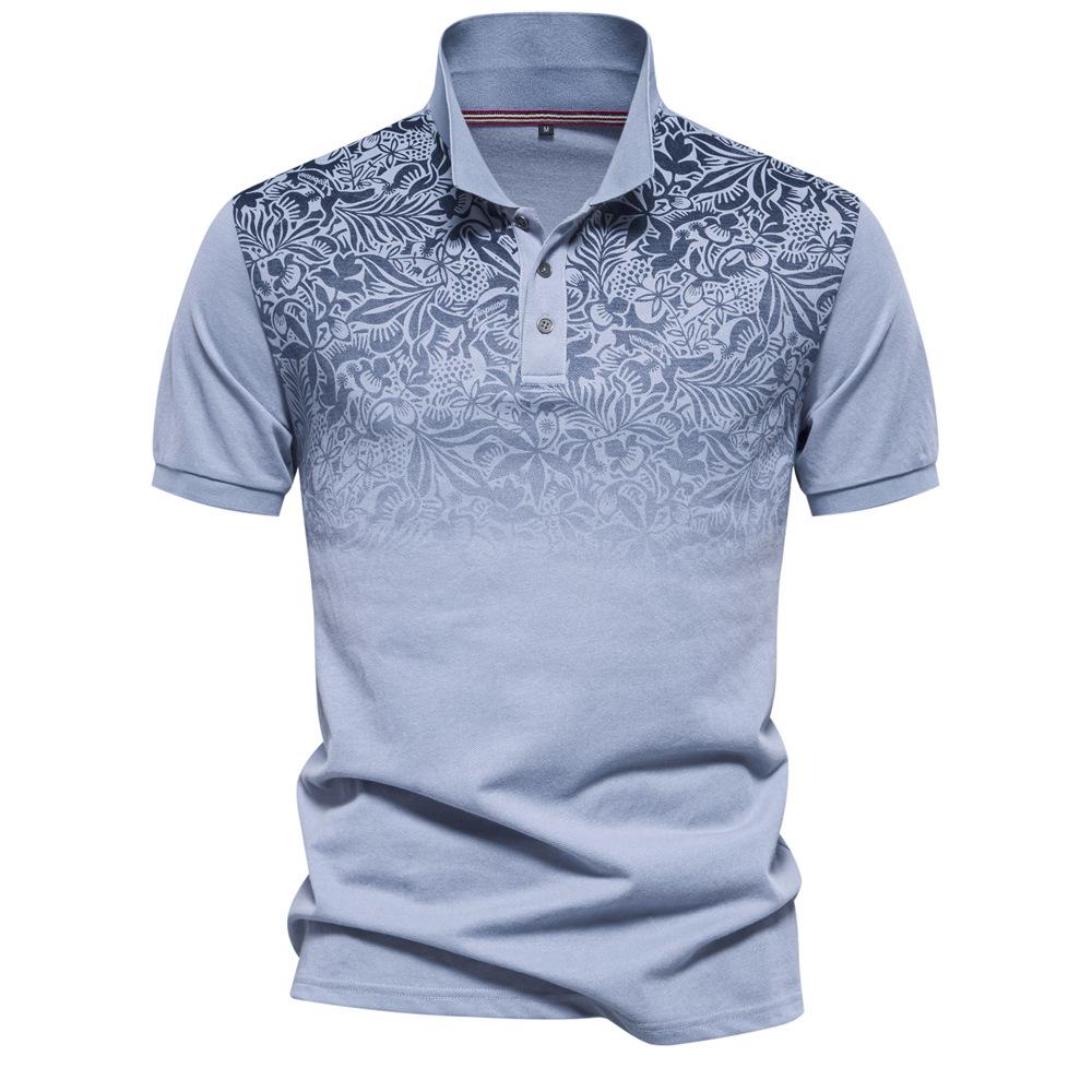 European and American Style Men s Summer Gradient Print Polo Shirt Trendy Cotton T-Shirt Turn Down Collar Button Top S синьо сірого кольору
European and American Style Men s Summer Gradient Print Polo Shirt Trendy Cotton T-Shirt Turn Down Collar Button Top S синьо сірого кольору