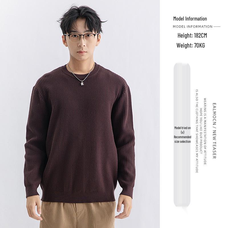 Men s Vertical Stripe Knit Sweater - Casual Round Neck, Versatile Warm Base Layer for Autumn/Winter XXXXL кавовий
Men s Vertical Stripe Knit Sweater - Casual Round Neck, Versatile Warm Base Layer for Autumn/Winter XXXXL кавовий