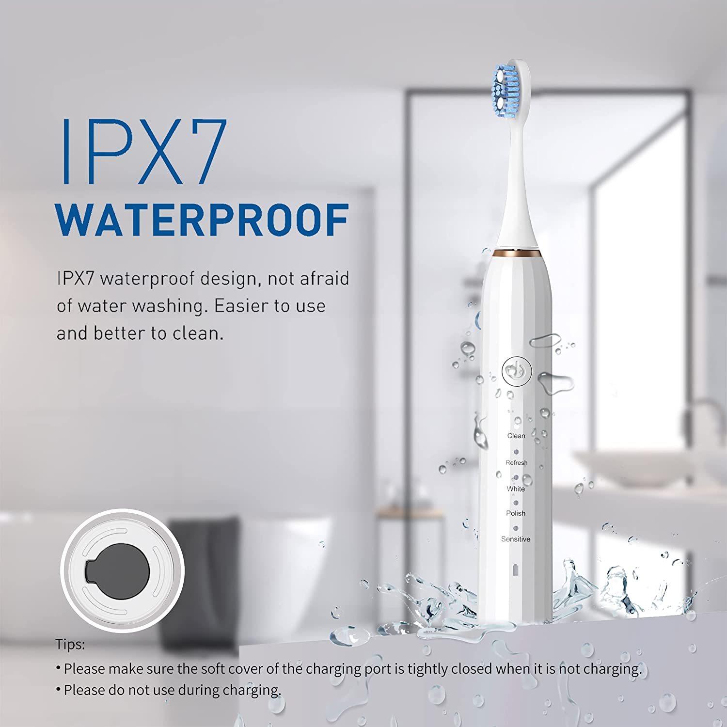 IPX7 Водонепроницаемая электрическая зубная щетка Модернизированная электрическая зубная щетка Sonic Ультразвуковая умная зубная щетка Сменная электрическая портативная зубная щетка розовый
IPX7 Водонепроницаемая электрическая зубная щетка Модернизированная электрическая зубная щетка Sonic Ультразвуковая умная зубная щетка Сменная электрическая портативная зубная щетка розовый