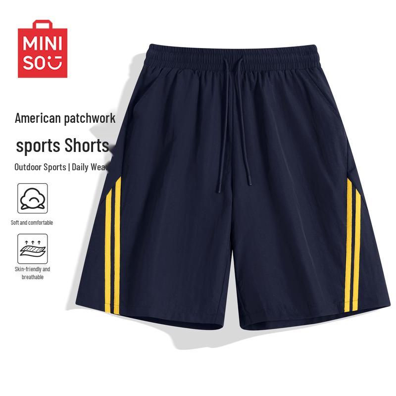 MINISO Men s American Retro Deconstructed Stripe Casual Shorts M
MINISO Men s American Retro Deconstructed Stripe Casual Shorts M