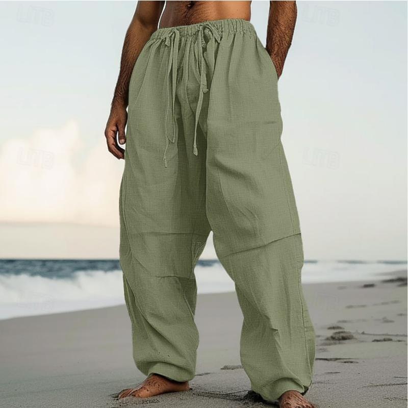 Men s outdoor trendy casual pants beach straight pants plain color comfortable daily, street M білий
Men s outdoor trendy casual pants beach straight pants plain color comfortable daily, street M білий