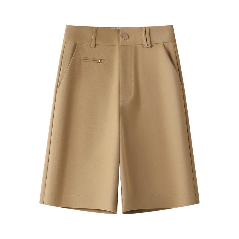 Women s Khaki Suit Shorts: 2025 Spring/Summer Loose, High Waist, Slimming, Straight-Wide Leg, Five-Point Pants. Large
Women s Khaki Suit Shorts: 2025 Spring/Summer Loose, High Waist, Slimming, Straight-Wide Leg, Five-Point Pants. Large