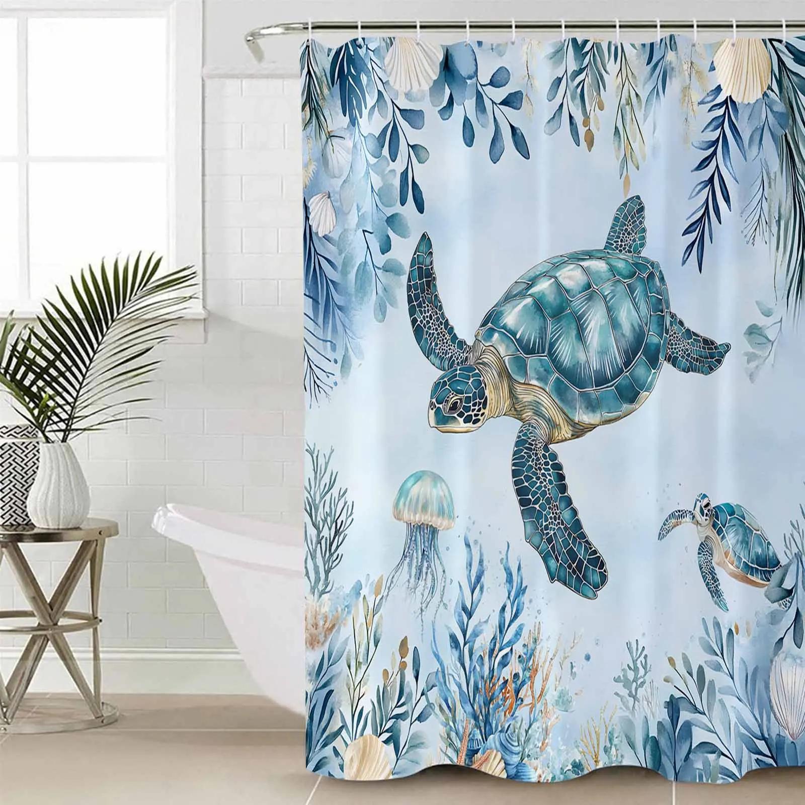 Summer Turtle Marine Life Shower Curtains Waterproof Bath Curtains Home Decor Modern Luxury Bathroom Curtain W90xH180cm
Summer Turtle Marine Life Shower Curtains Waterproof Bath Curtains Home Decor Modern Luxury Bathroom Curtain W90xH180cm