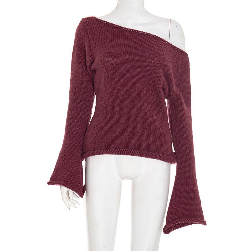One Neck Slim Fit Flared Sleeve T-Shirt Burgundy L
One Neck Slim Fit Flared Sleeve T-Shirt Burgundy L
