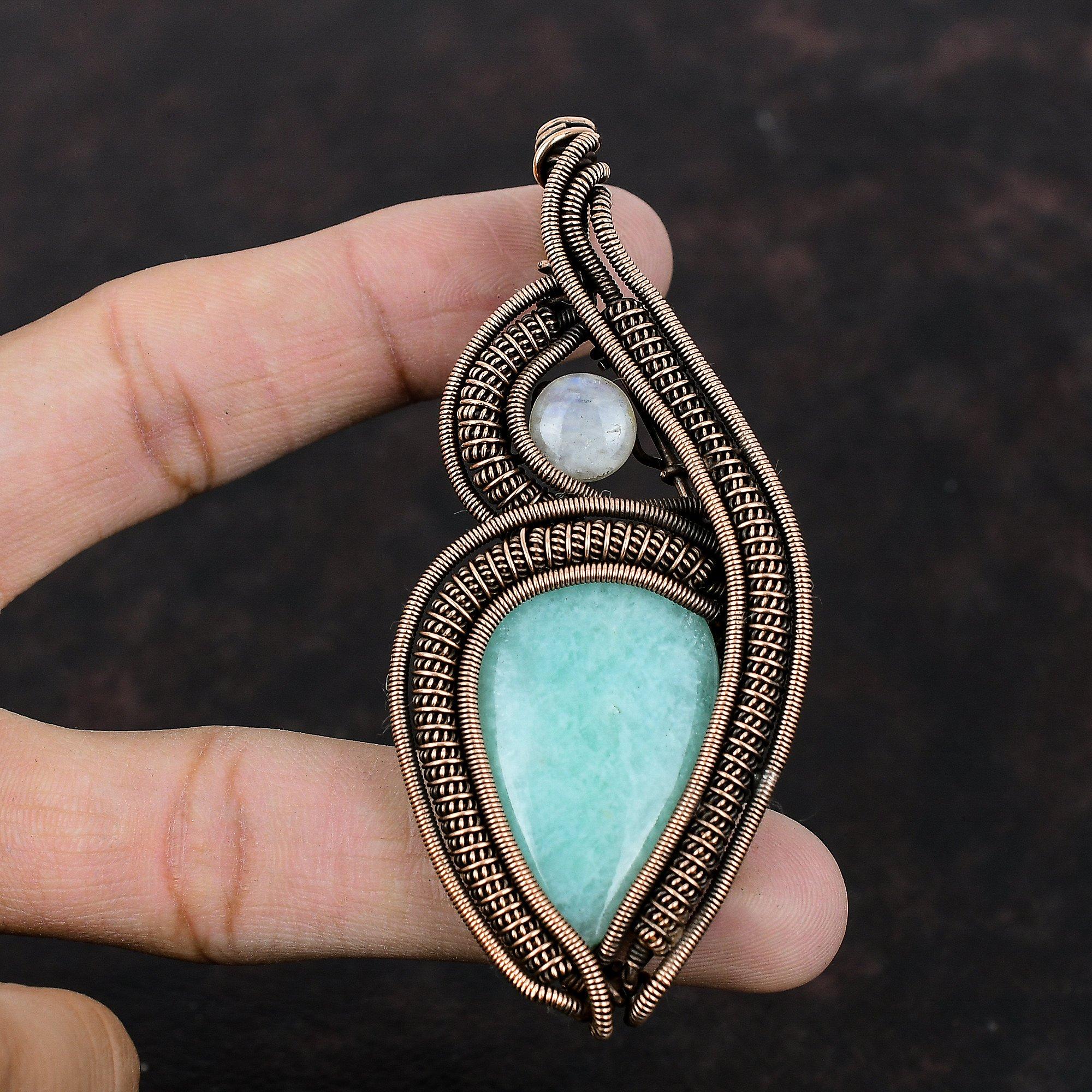 Amazonite Pendant Copper Wire Wrapped Pendant Moonstone Jewelry Handmade Designer Pendant Gemstone Pendant Copper Wire Jewelry Wedding Gift
Amazonite Pendant Copper Wire Wrapped Pendant Moonstone Jewelry Handmade Designer Pendant Gemstone Pendant Copper Wire Jewelry Wedding Gift