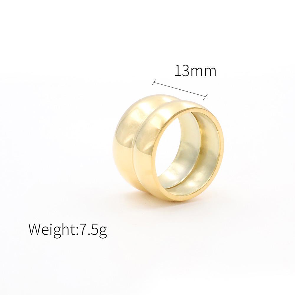 Simple Double-Ring Titanium Steel Ring Does Not Fade Niche Personalized 18K Gold-Plated Hand Jewelry no. 8
Simple Double-Ring Titanium Steel Ring Does Not Fade Niche Personalized 18K Gold-Plated Hand Jewelry no. 8