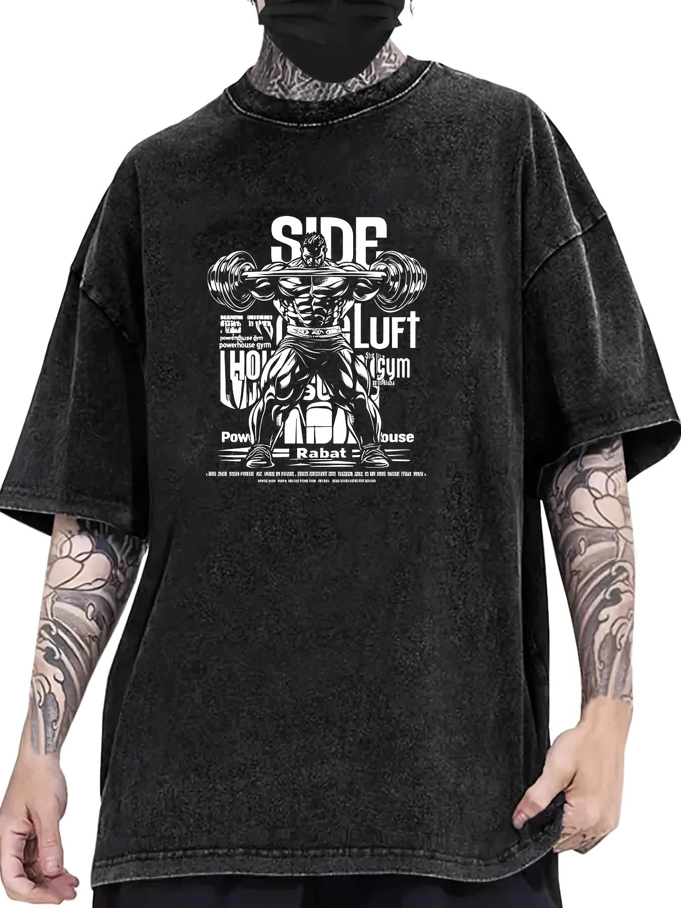 POWER HOUSE Lettered Weightlifting Print Summer Mens Trendy Vintage Cotton Fashion TShirt Street Style Loose Short Sleeve S
POWER HOUSE Lettered Weightlifting Print Summer Mens Trendy Vintage Cotton Fashion TShirt Street Style Loose Short Sleeve S