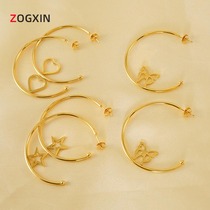 18K Gold Stainless Steel Heart & Butterfly Earrings for Women - Non-Fading Exaggerated Design 18K Gold
18K Gold Stainless Steel Heart & Butterfly Earrings for Women - Non-Fading Exaggerated Design 18K Gold