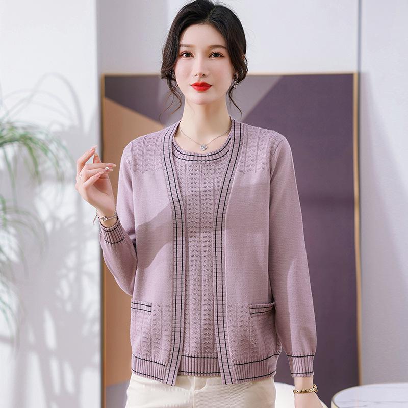 Spring Knit Suit 2026: Stylish Two-Piece Cardigan Set for Middle-aged and Elderly Women 5XL (for 150-165 lbs)
Spring Knit Suit 2026: Stylish Two-Piece Cardigan Set for Middle-aged and Elderly Women 5XL (for 150-165 lbs)