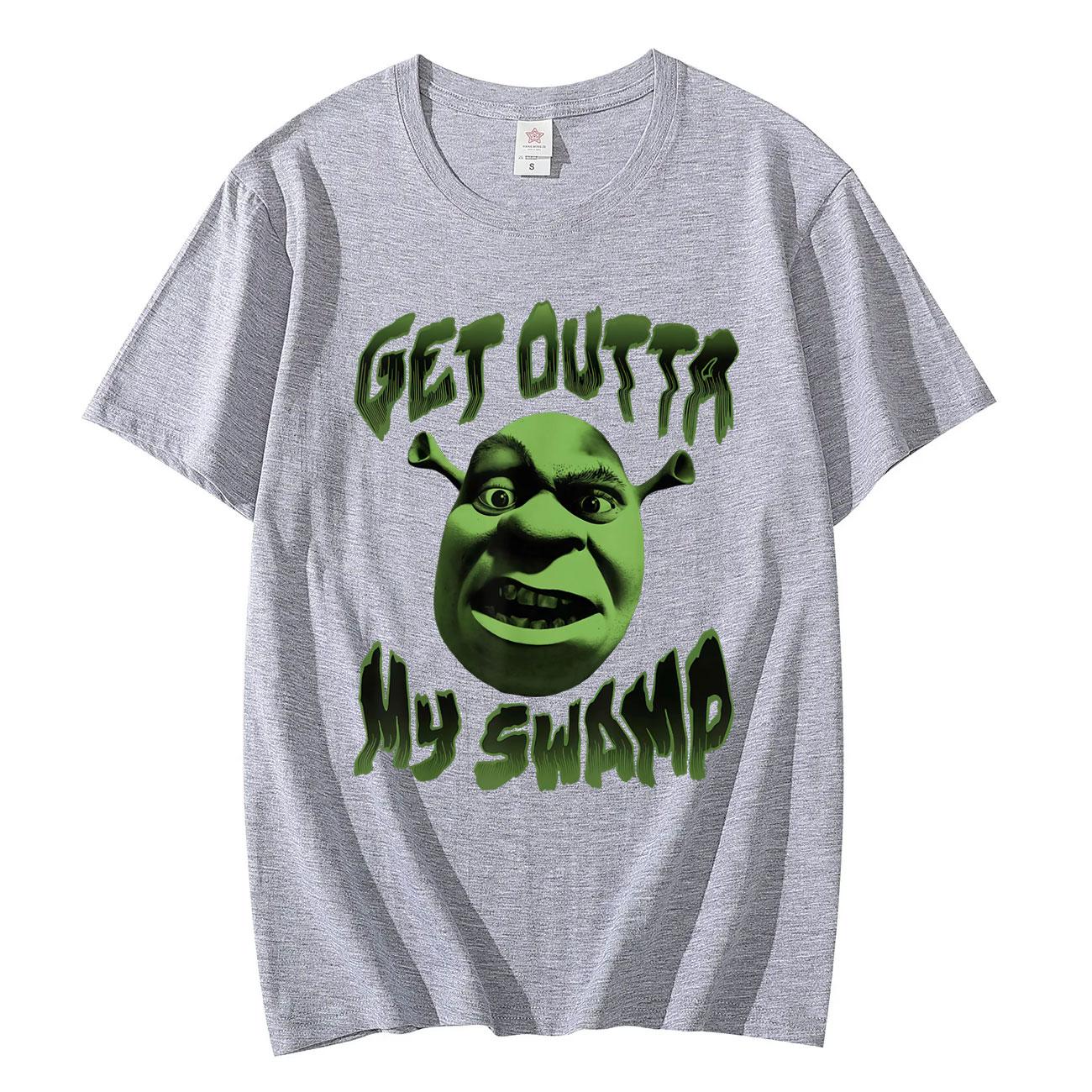 Shrek Get Outta My Swamp Funny Meme T Shirts Unisex Women Fashion Vintage Short Sleeve T-shirt Summer Casual Loose Cotton T-shirts 4XL
Shrek Get Outta My Swamp Funny Meme T Shirts Unisex Women Fashion Vintage Short Sleeve T-shirt Summer Casual Loose Cotton T-shirts 4XL
