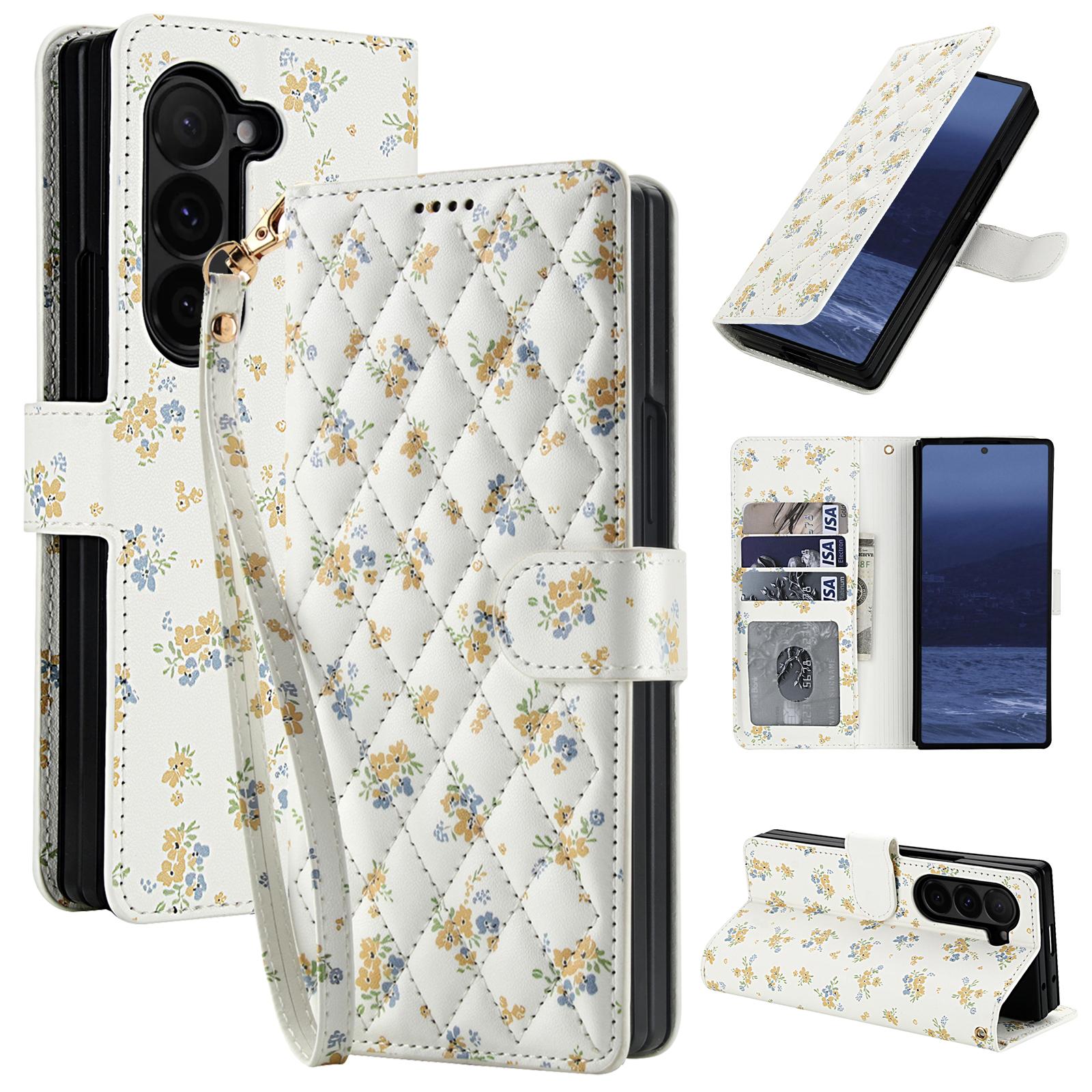 For Samsung Galaxy Z Fold6 5G Wallet Case Rhombic Floral Design Leather Flip Phone Cover with Strap
For Samsung Galaxy Z Fold6 5G Wallet Case Rhombic Floral Design Leather Flip Phone Cover with Strap