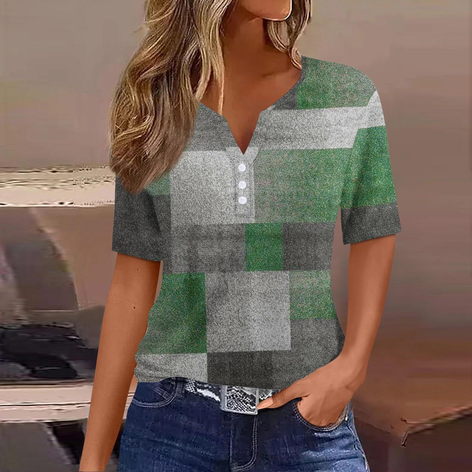 Жен. Футболка Футболка С принтом Пуговицы С короткими рукавами Повседневные Выходные Мода Классический V-образный вырез Обычный Верх M зелёный
Жен. Футболка Футболка С принтом Пуговицы С короткими рукавами Повседневные Выходные Мода Классический V-образный вырез Обычный Верх M зелёный