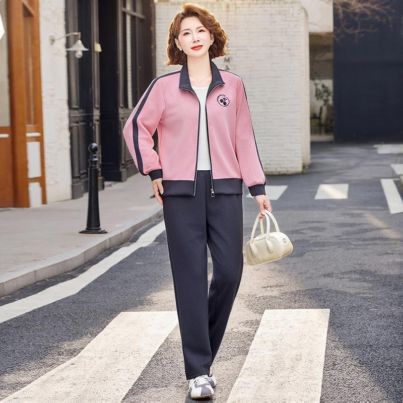 Stylish Colorblock Sportswear Set for Women - Perfect for Spring and Autumn Middle-aged Mothers: Jacket and Pants Two-Piece for an Age-Reducing Look 2XL
Stylish Colorblock Sportswear Set for Women - Perfect for Spring and Autumn Middle-aged Mothers: Jacket and Pants Two-Piece for an Age-Reducing Look 2XL