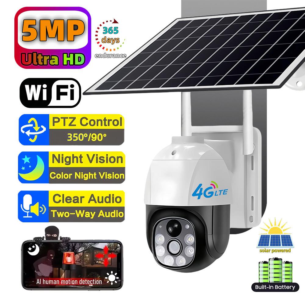 5MP Solar With 4G Sim Card Security Protection Wifi Surveillance Smart Night Vision Waterproof Outdoor IP Camera WIFI CCTV no card
5MP Solar With 4G Sim Card Security Protection Wifi Surveillance Smart Night Vision Waterproof Outdoor IP Camera WIFI CCTV no card