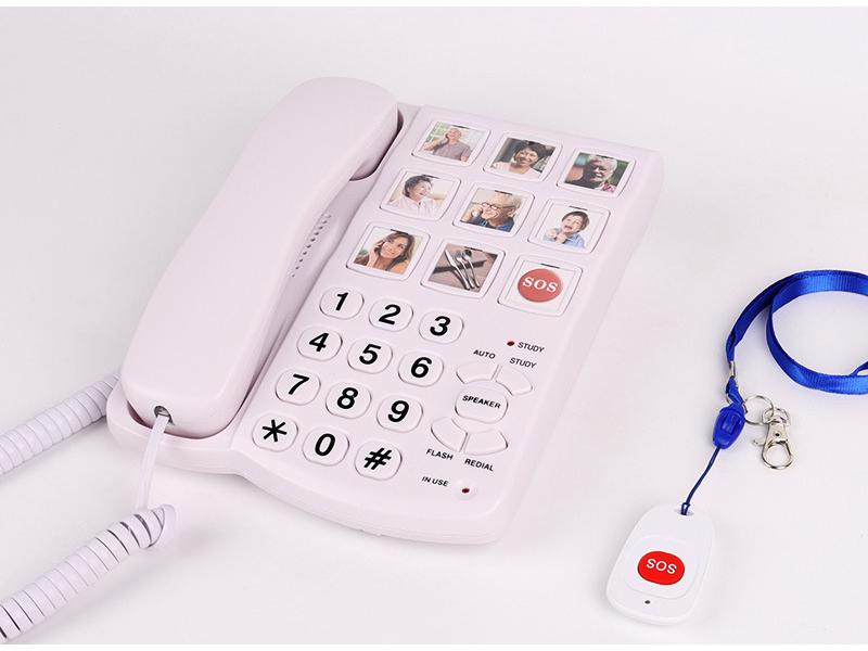 Пожилой проводной телефон с кнопкой SOS, быстрого набора и регулируемой громкостью
Пожилой проводной телефон с кнопкой SOS, быстрого набора и регулируемой громкостью