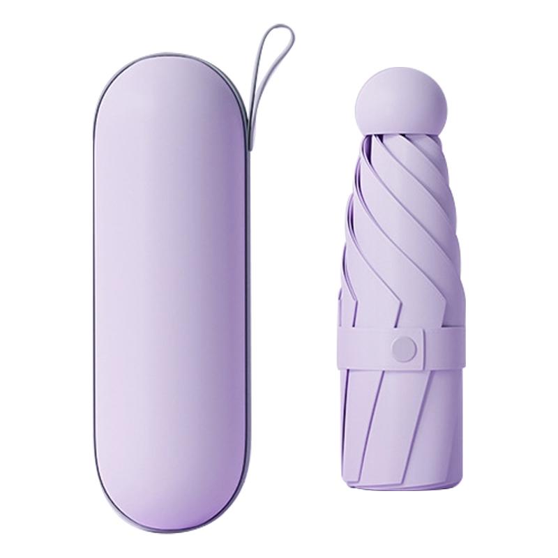 Travel 5-fold 6 Ribs Mini Umbrella Anti-UV Folding Umbrella, with Capsule Case Purple
Travel 5-fold 6 Ribs Mini Umbrella Anti-UV Folding Umbrella, with Capsule Case Purple
