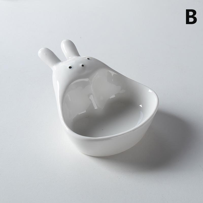 Супер милый мультяшный кролик блюдце для макания бытовая трехмерная керамическая тарелка кетчуп закуска тарелка винегрет белый кролик
Супер милый мультяшный кролик блюдце для макания бытовая трехмерная керамическая тарелка кетчуп закуска тарелка винегрет белый кролик