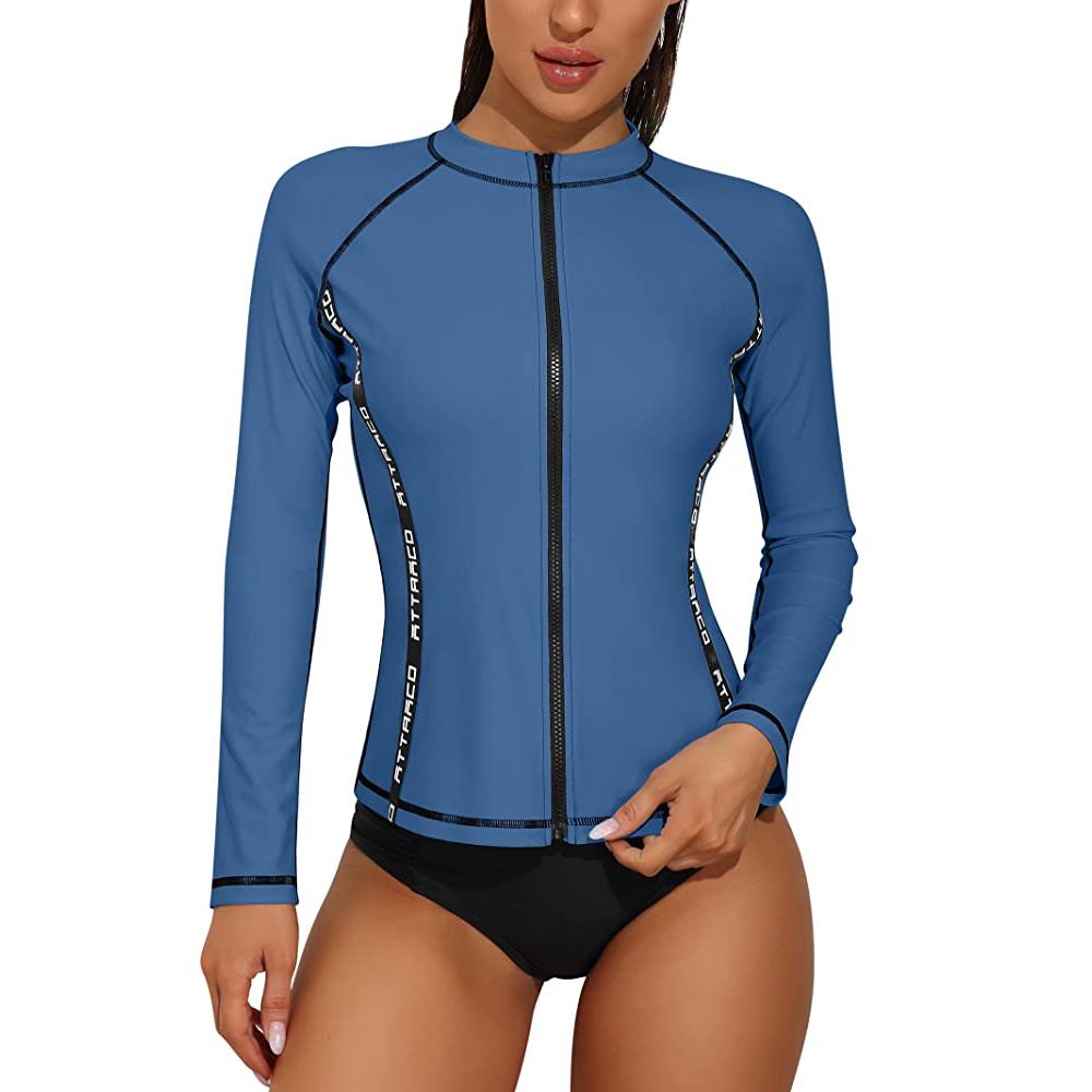 Жіночий купальник з довгими рукавами та принтом на блискавці з передньою частиною, захистом від ультрафіолету UPF 50 S синій
Жіночий купальник з довгими рукавами та принтом на блискавці з передньою частиною, захистом від ультрафіолету UPF 50 S синій