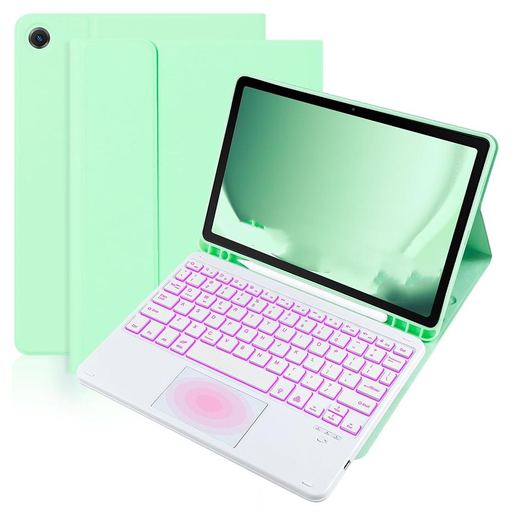 SK-205D For Samsung Galaxy Tab A8 10.5 (2022) Magnetic Detachable Bluetooth-compatible Keyboard Leather Case with RGB Backlit Green+White
SK-205D For Samsung Galaxy Tab A8 10.5 (2022) Magnetic Detachable Bluetooth-compatible Keyboard Leather Case with RGB Backlit Green+White