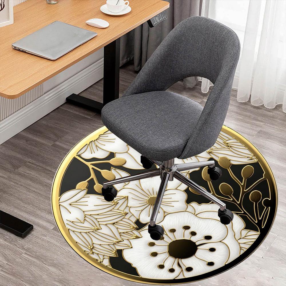 1pc Floral Pattern Gold Round Chair mat office Area Rug - Non-Slip, Floor Mat for Office, Bedroom, Ideal home decor gift p0105093 80cm
1pc Floral Pattern Gold Round Chair mat office Area Rug - Non-Slip, Floor Mat for Office, Bedroom, Ideal home decor gift p0105093 80cm