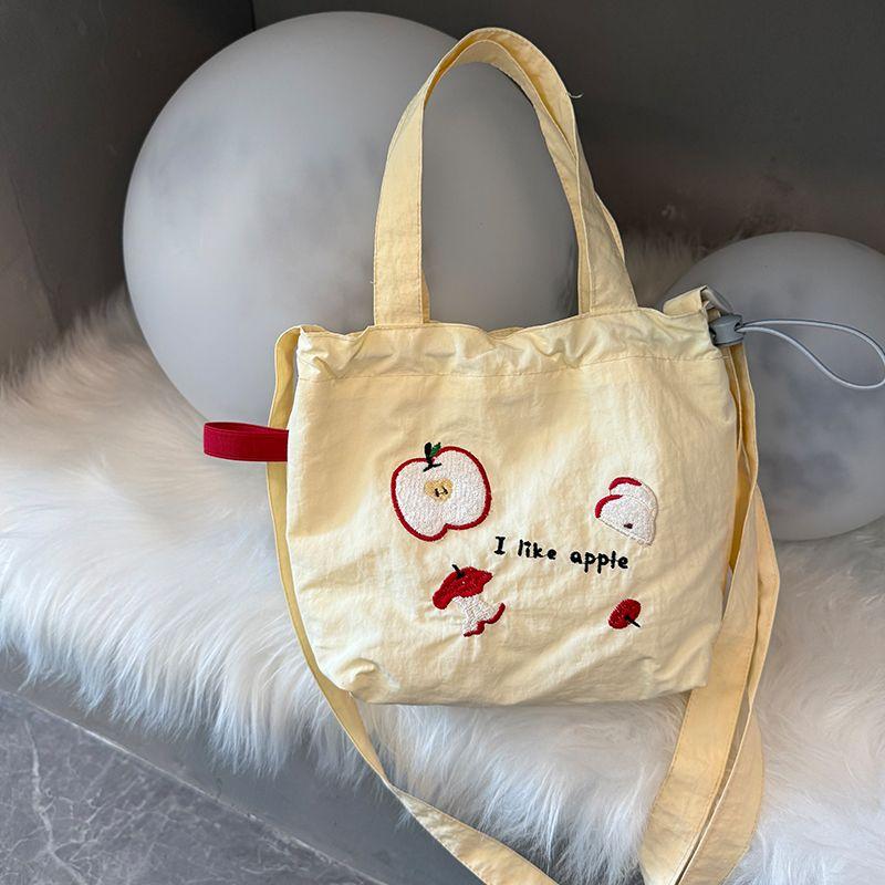 Summer New Product Shoulder Small Bag Shopping Versitile Fashion Ins Style Cute Embroidered Pattern Bag Women Beige Apple Drawstring Messenger Bag
Summer New Product Shoulder Small Bag Shopping Versitile Fashion Ins Style Cute Embroidered Pattern Bag Women Beige Apple Drawstring Messenger Bag