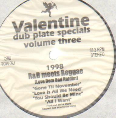 12inch Record VARIOUS - Dub Plate Specials Volume Three CS003PROMO Valentine 1998 US Dance & Electronica Used
12inch Record VARIOUS - Dub Plate Specials Volume Three CS003PROMO Valentine 1998 US Dance & Electronica Used