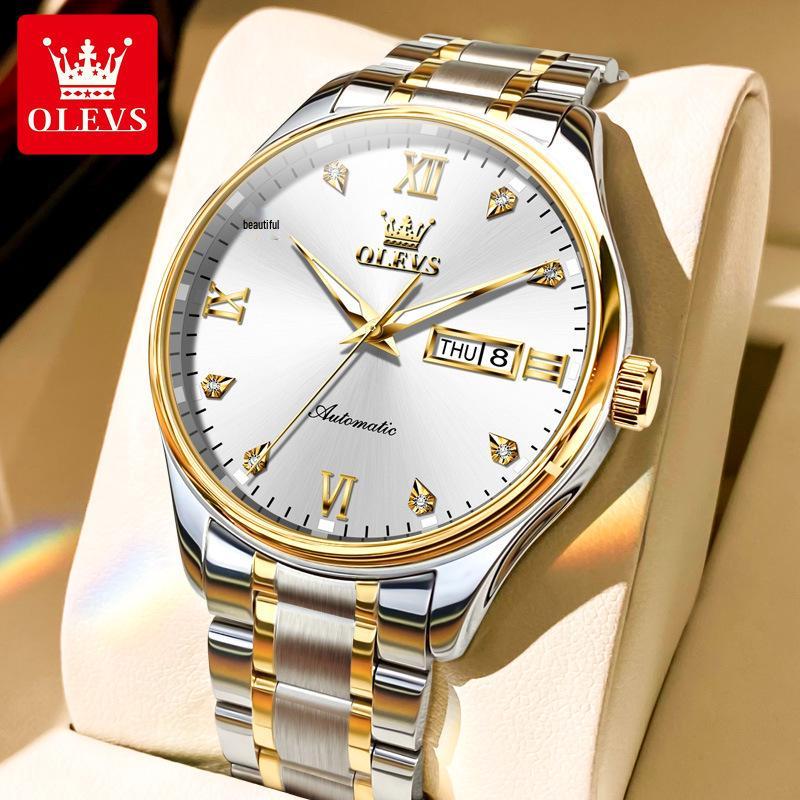 Водонепроницаемые мужские автоматические механические часы Oulisi с двойным календарем
Водонепроницаемые мужские автоматические механические часы Oulisi с двойным календарем