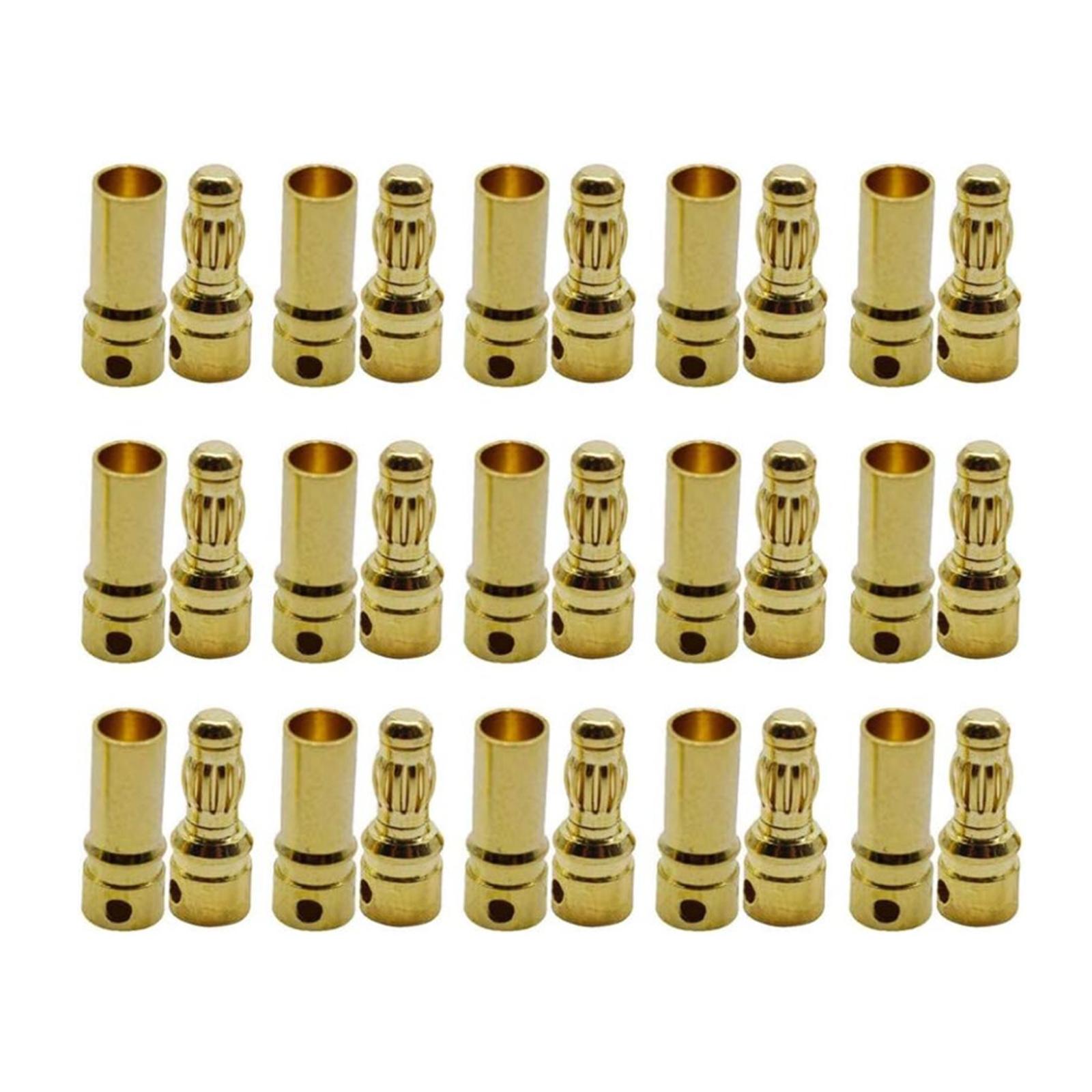 15Pairs 3.5mm Gold Plated Banana Plugs Male and Female Plug for Remote Control Model Motor ESC Copper Connections
15Pairs 3.5mm Gold Plated Banana Plugs Male and Female Plug for Remote Control Model Motor ESC Copper Connections