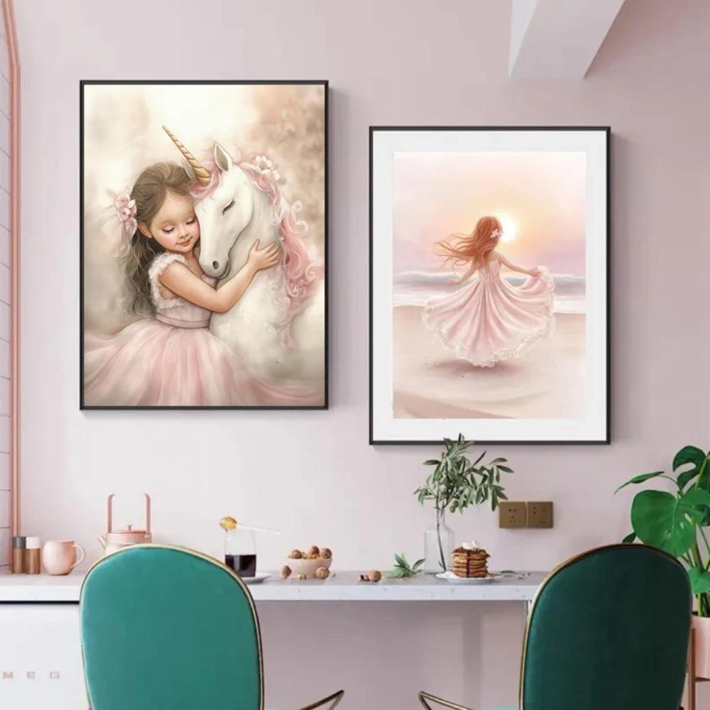 Nursery Dreamy Ballerina Poster Canvas Painting Little Girl On The Beach Unicorn Magical Canvas Painting Wall Art Home Decor 20x30cm no frame
Nursery Dreamy Ballerina Poster Canvas Painting Little Girl On The Beach Unicorn Magical Canvas Painting Wall Art Home Decor 20x30cm no frame
