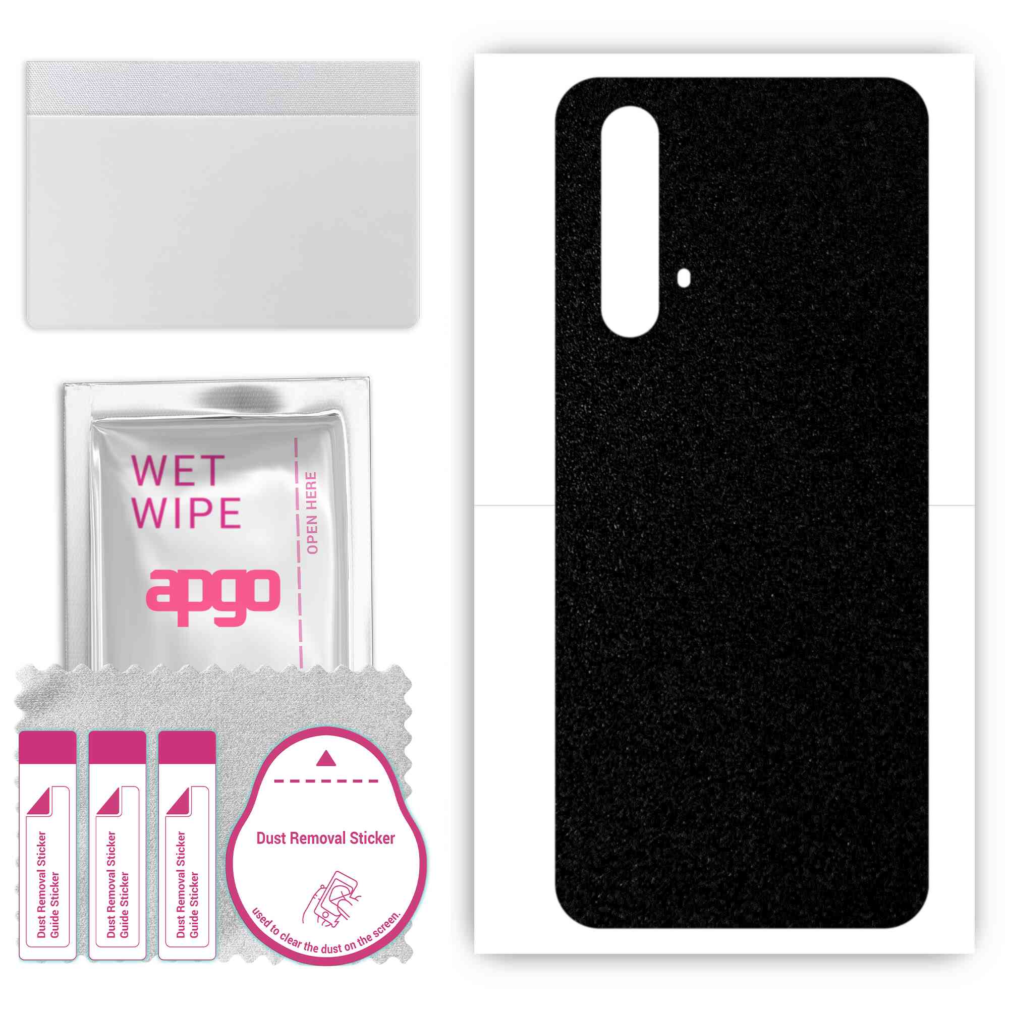 apgo Protective Skin Sticker for the back compatible with Realme X50m 5G, Wrap Film, Foil, Vinyl - Pattern Matte Black
apgo Protective Skin Sticker for the back compatible with Realme X50m 5G, Wrap Film, Foil, Vinyl - Pattern Matte Black