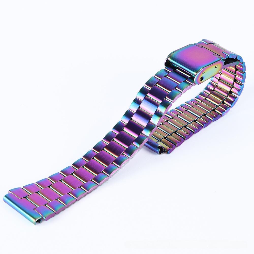 18мм Ремінець для годинника з нержавіючої сталі з трьох ланок для чоловіків та жінок - Сумісний з моделями A158W/F91W/AE1200 різнокольоровий
18мм Ремінець для годинника з нержавіючої сталі з трьох ланок для чоловіків та жінок - Сумісний з моделями A158W/F91W/AE1200 різнокольоровий