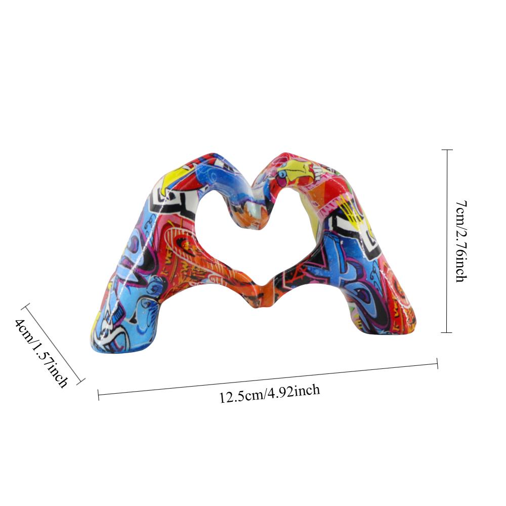 Heart Gesture Paint Figurine Resin Color Oil Graffiti Heart-shaped Hand Statue Home Centercenter Decor Modern Desktop Ornaments
Heart Gesture Paint Figurine Resin Color Oil Graffiti Heart-shaped Hand Statue Home Centercenter Decor Modern Desktop Ornaments