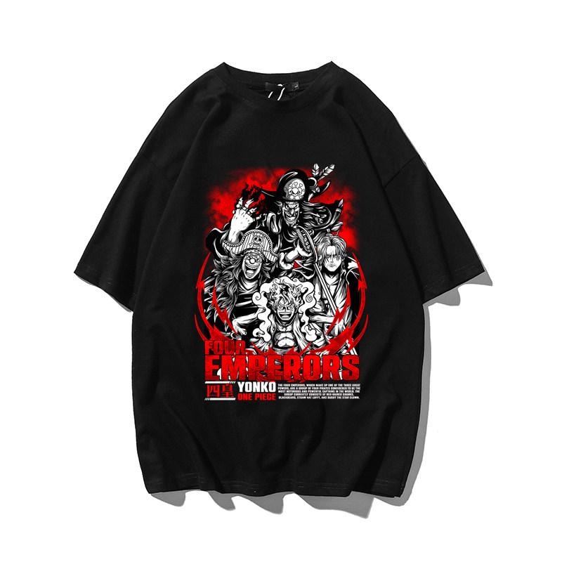 One Piece New Four Kings Red Hair Nika Luffy Paki Black Beard Printed T-shirt Anime Casual Cotton S
One Piece New Four Kings Red Hair Nika Luffy Paki Black Beard Printed T-shirt Anime Casual Cotton S