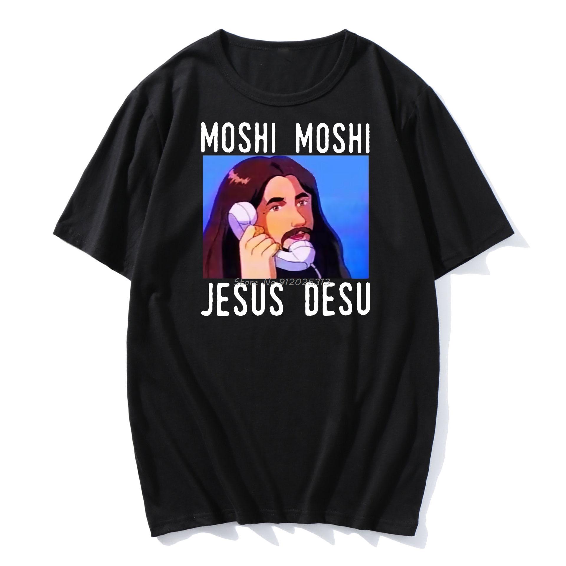 Moshi Moshi Jesus Desu Funny Oversized T-shirt Men T Shirt Black Cotton Men Shirt Fashion T-shirt Men Cotton Harajuku Tshirt 4XL
Moshi Moshi Jesus Desu Funny Oversized T-shirt Men T Shirt Black Cotton Men Shirt Fashion T-shirt Men Cotton Harajuku Tshirt 4XL