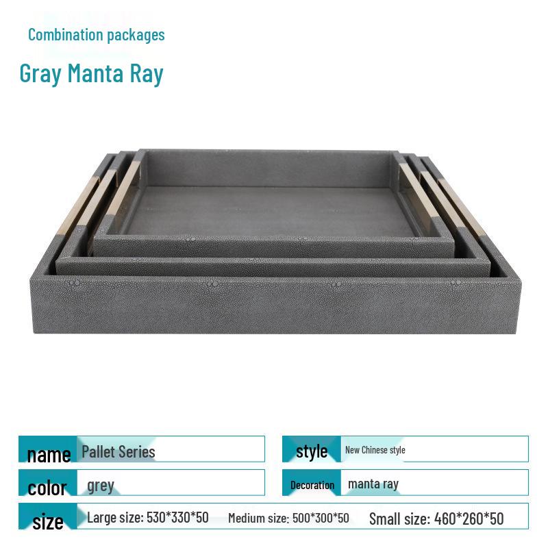 Modern Chinese Style Leather Tray for Home, Hotel, and Model Room Decor Small: 460*260*50
Modern Chinese Style Leather Tray for Home, Hotel, and Model Room Decor Small: 460*260*50