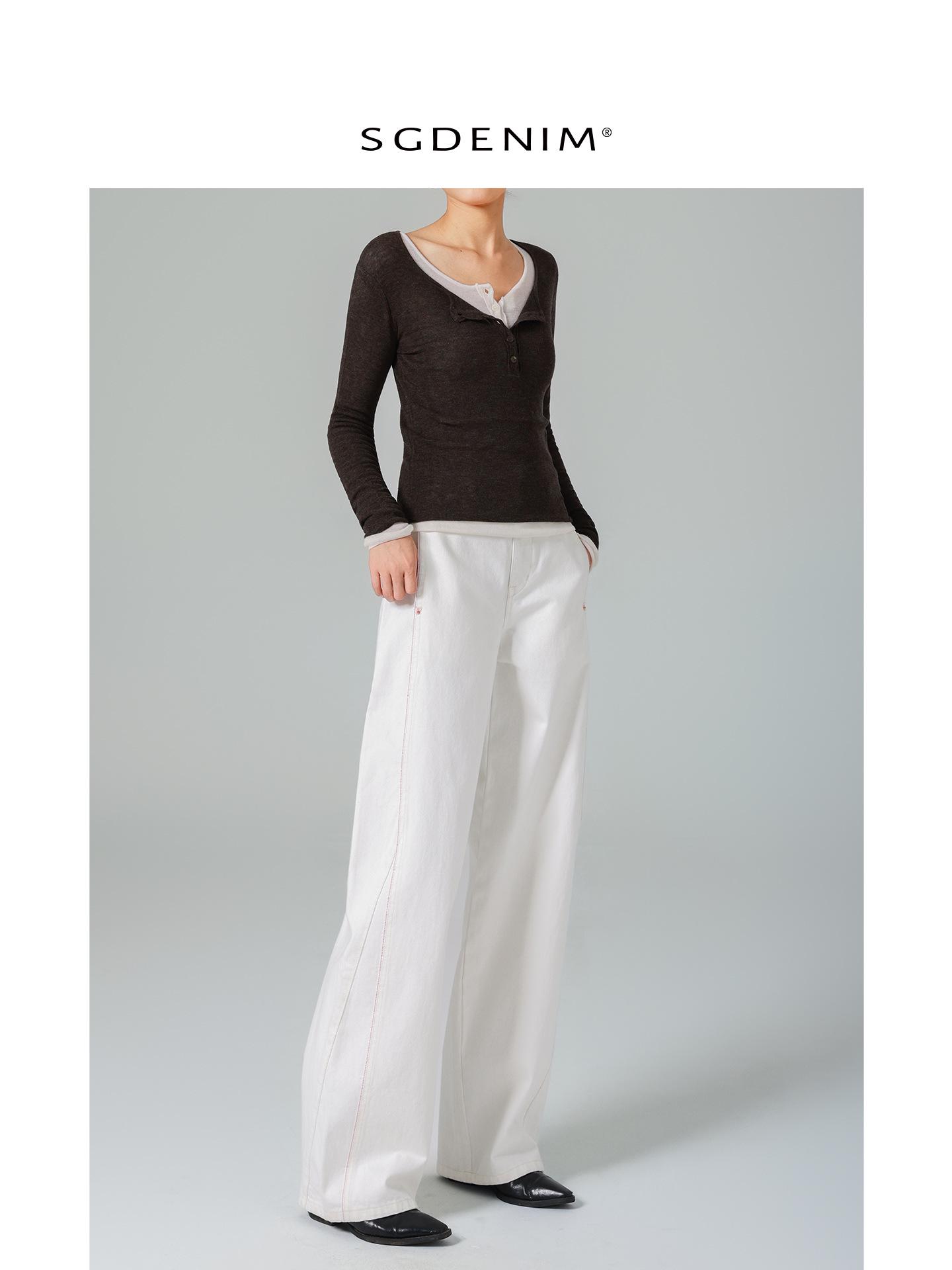 Arc Deconstruction High-Waisted Women’s Curved Wide-Leg Floor-Length White Jeans, Size 25 - New Autumn Arrival, Stylish and Slim Fit. 30 (127-135 jin)
Arc Deconstruction High-Waisted Women’s Curved Wide-Leg Floor-Length White Jeans, Size 25 - New Autumn Arrival, Stylish and Slim Fit. 30 (127-135 jin)