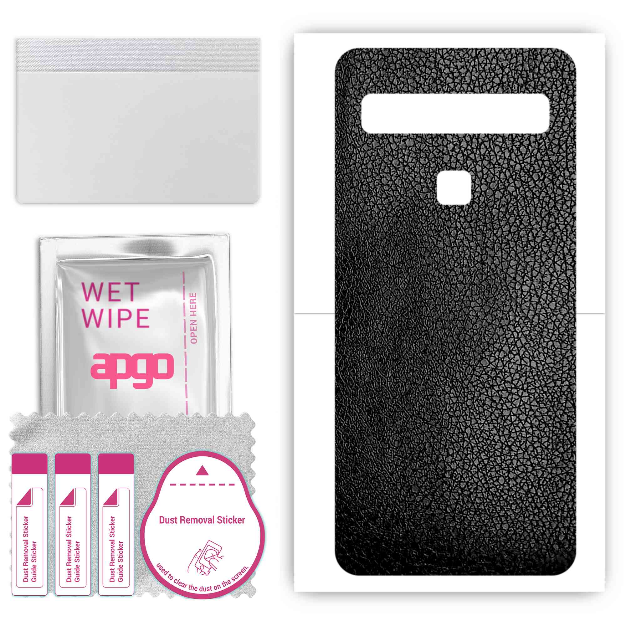 Apgo Protective Skin Sticker for the back compatible with TCL 10L, Wrap Film, Foil, Vinyl - Pattern Black Leather
Apgo Protective Skin Sticker for the back compatible with TCL 10L, Wrap Film, Foil, Vinyl - Pattern Black Leather