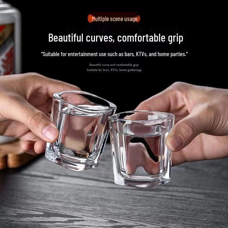 6-Piece Creative Baijiu Shot Glass Set - Square Design for Home or Restaurant Use
6-Piece Creative Baijiu Shot Glass Set - Square Design for Home or Restaurant Use