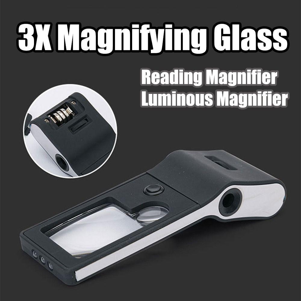 Handheld Lighted Magnifying Glass Battery Powered Luminous Magnifier Reading Magnifier Elderly чорний
Handheld Lighted Magnifying Glass Battery Powered Luminous Magnifier Reading Magnifier Elderly чорний