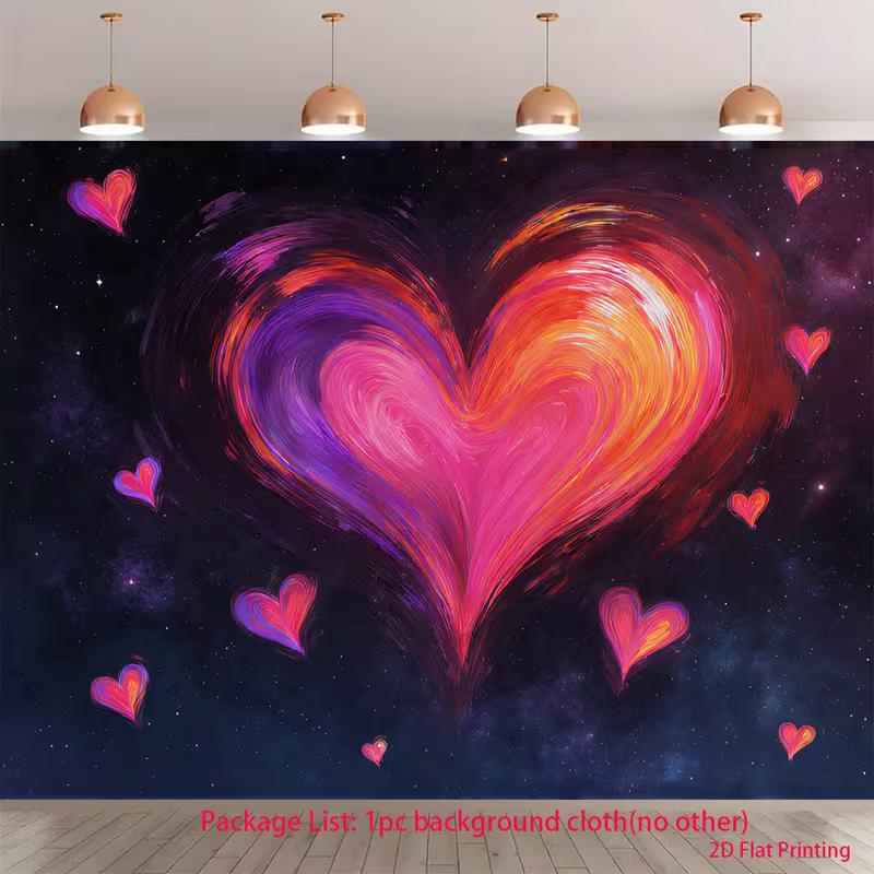 2D Flat Cosmic Love Backdrop Large Abstract Heart on Starry Sky Background Cloth 47.2x31.5inch/120*80cm
2D Flat Cosmic Love Backdrop Large Abstract Heart on Starry Sky Background Cloth 47.2x31.5inch/120*80cm