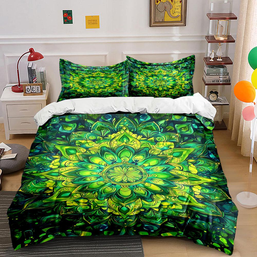 Green floral mandala design. Bedding sets Duvet cover sets Duvet covers Pillowcases(1 * Duvet Cover 2 * Pillowcases without duvet insert) 135x200cm
Green floral mandala design. Bedding sets Duvet cover sets Duvet covers Pillowcases(1 * Duvet Cover 2 * Pillowcases without duvet insert) 135x200cm