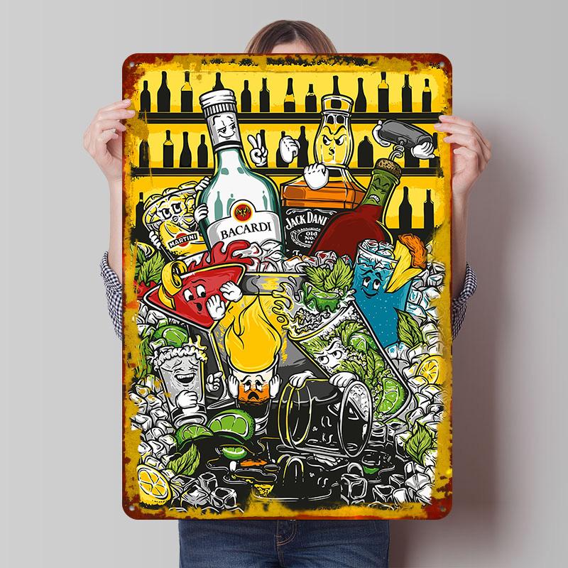 Cartoon Alcoholic Beverages in Ice Bucket Printed Poster Customized Wall Art Retro Vintage Metal Tin Signs for Decoration Home 20x30cm(7.8x11.8inch)
Cartoon Alcoholic Beverages in Ice Bucket Printed Poster Customized Wall Art Retro Vintage Metal Tin Signs for Decoration Home 20x30cm(7.8x11.8inch)
