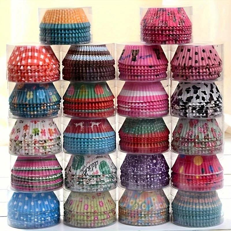 100pcs Disposable Cake Cups - Heat-resistant Greaseproof Paper Baking Liners for Cupcakes and Muffins-Kitchen Essentials ! 100PCS різнокольоровий
100pcs Disposable Cake Cups - Heat-resistant Greaseproof Paper Baking Liners for Cupcakes and Muffins-Kitchen Essentials ! 100PCS різнокольоровий