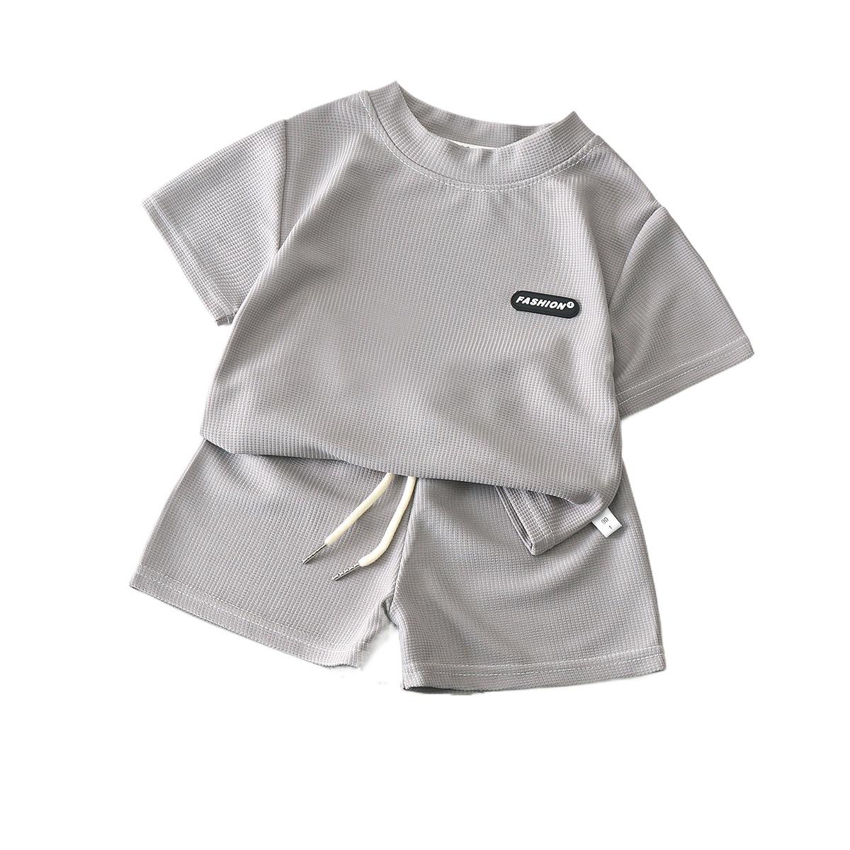 Kids Summer Waffle Casual Set, Loose Short Sleeve Outfit for Baby Boys 90
Kids Summer Waffle Casual Set, Loose Short Sleeve Outfit for Baby Boys 90