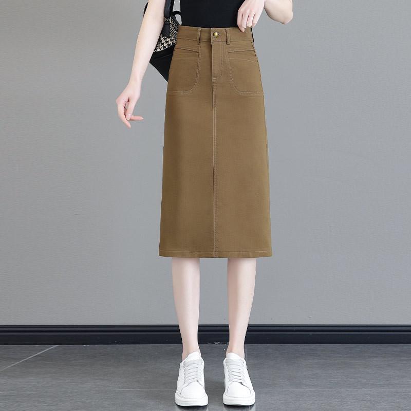 High Waist Denim Midi Skirt with Back Slit - Slimming Spring Fashion Pencil Skirt XXL кофейный/коричневый
High Waist Denim Midi Skirt with Back Slit - Slimming Spring Fashion Pencil Skirt XXL кофейный/коричневый