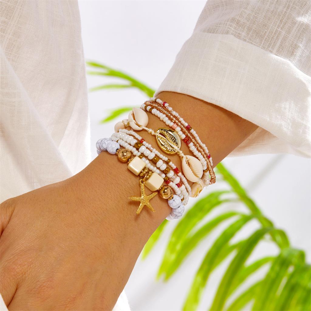 Bohemian Multilayer Starfish Pendant Bracelets Set for Women Handmade Rice Bead Chain Stacking Bracelets Summer Beach Jewelry
Bohemian Multilayer Starfish Pendant Bracelets Set for Women Handmade Rice Bead Chain Stacking Bracelets Summer Beach Jewelry