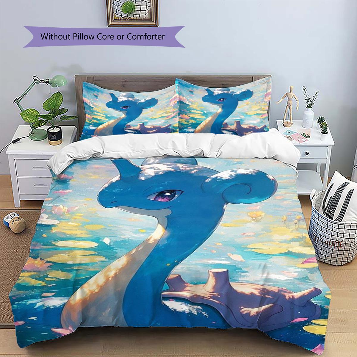 CartoonPokemon Patterned Pillowcase & Duvet Cover Set Bedroom Renovation Printed Bedding with Anime Theme Wonderful Gift.-TING 135x200cm
CartoonPokemon Patterned Pillowcase & Duvet Cover Set Bedroom Renovation Printed Bedding with Anime Theme Wonderful Gift.-TING 135x200cm