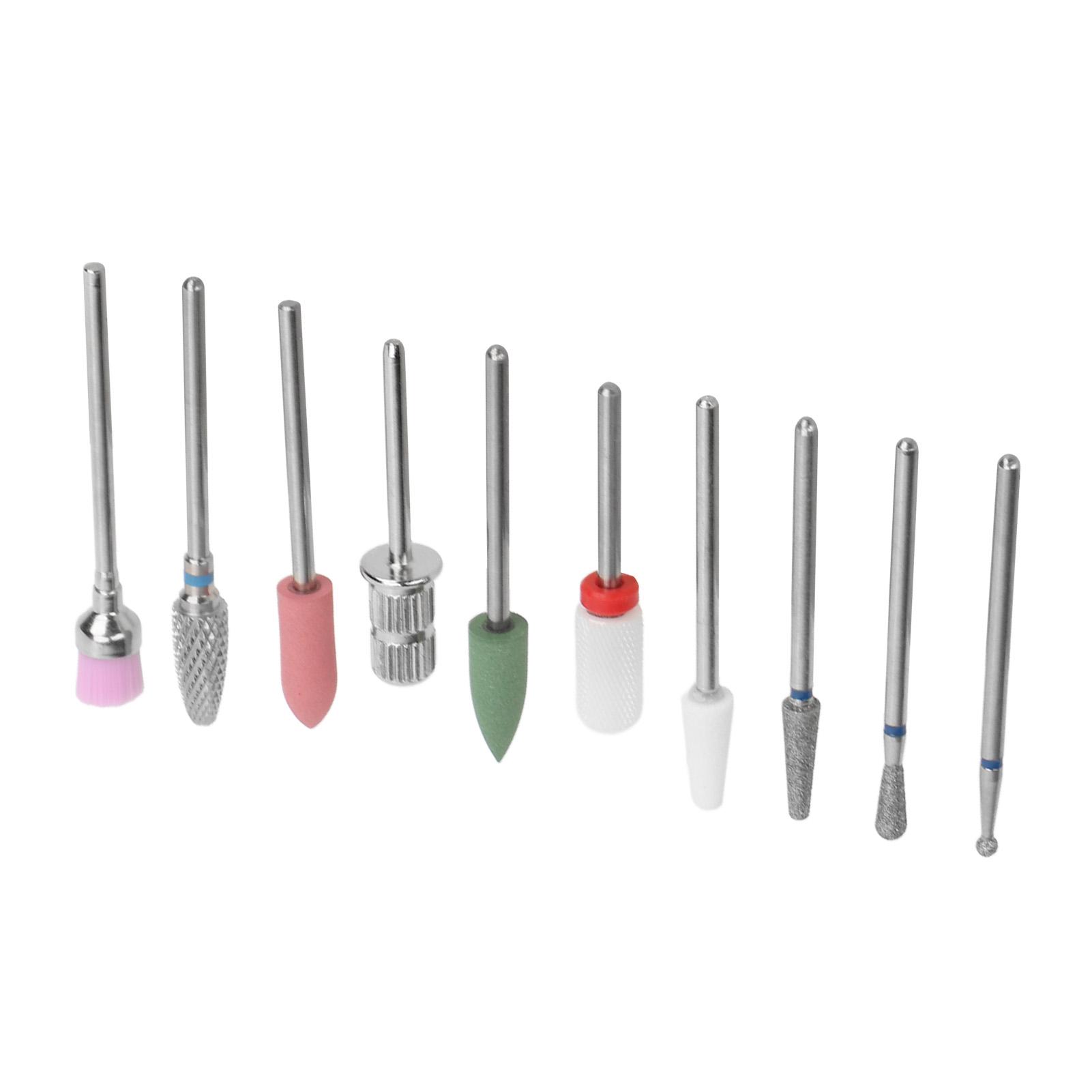 10pcs Nails Drill Bits with Storage Case Stainless Steel Ceramic Nail Art Grinding Heads for Home Salon
10pcs Nails Drill Bits with Storage Case Stainless Steel Ceramic Nail Art Grinding Heads for Home Salon
