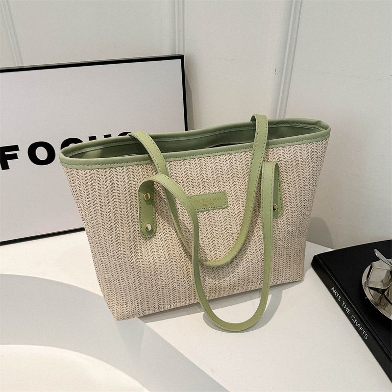 Commuter large-capacity straw bag women s 2025 new fashionable and foreign versatile shoulder bag popular tote bag зелений
Commuter large-capacity straw bag women s 2025 new fashionable and foreign versatile shoulder bag popular tote bag зелений