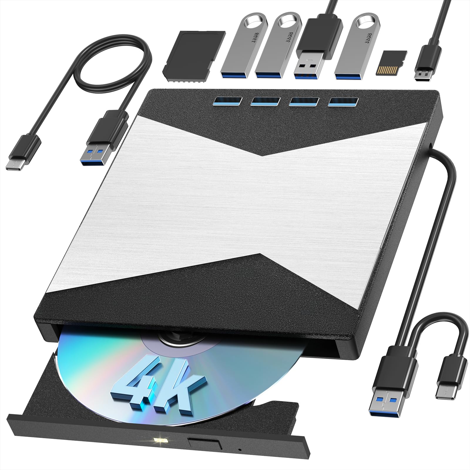 Innovative High Speed 7 in 1 External Supports 4K UHD 50GB BD Writing Dual Ultra Thin Bluray External BD External External Power Cable Compatible with
Innovative High Speed 7 in 1 External Supports 4K UHD 50GB BD Writing Dual Ultra Thin Bluray External BD External External Power Cable Compatible with